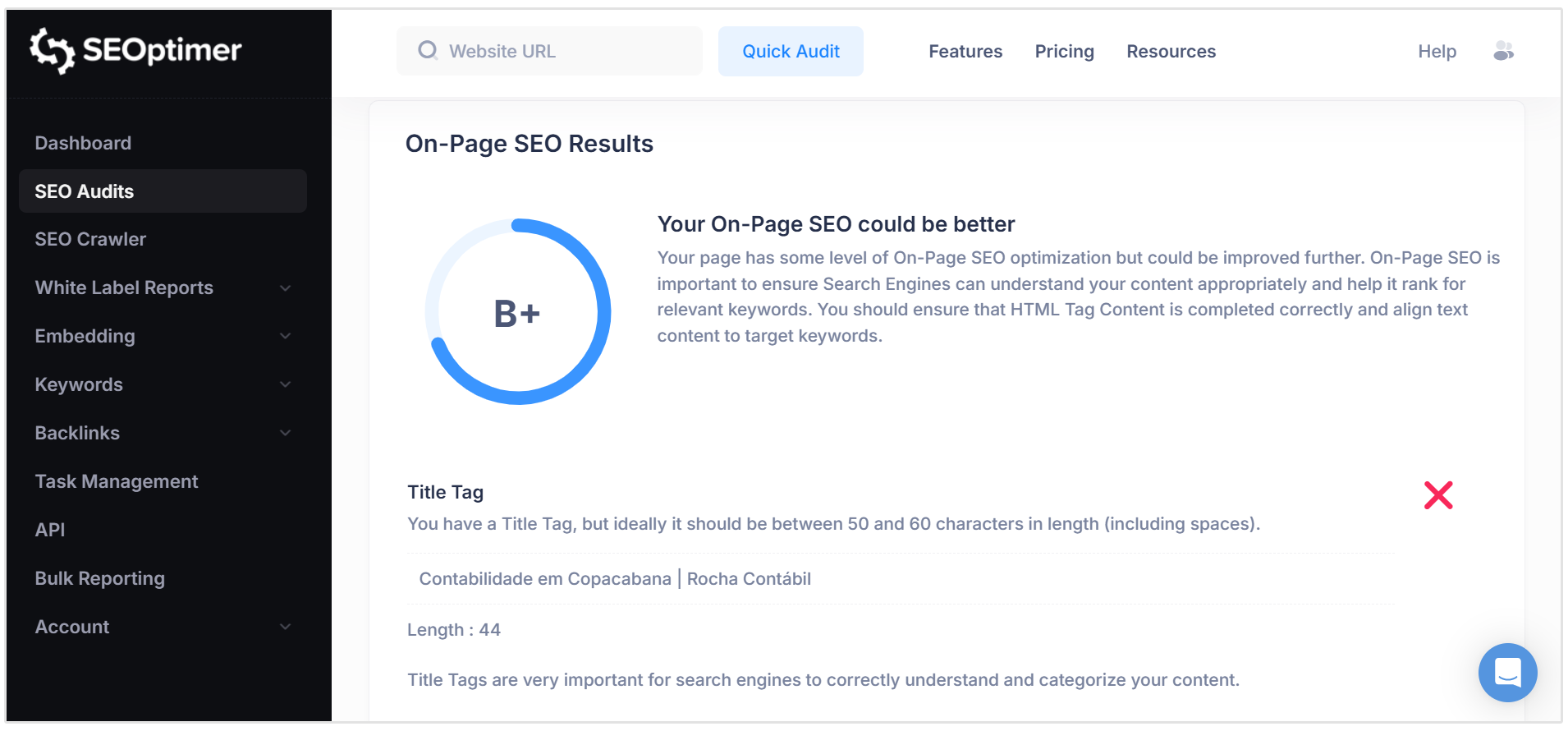 On-Page-SEO-Ergebnisse